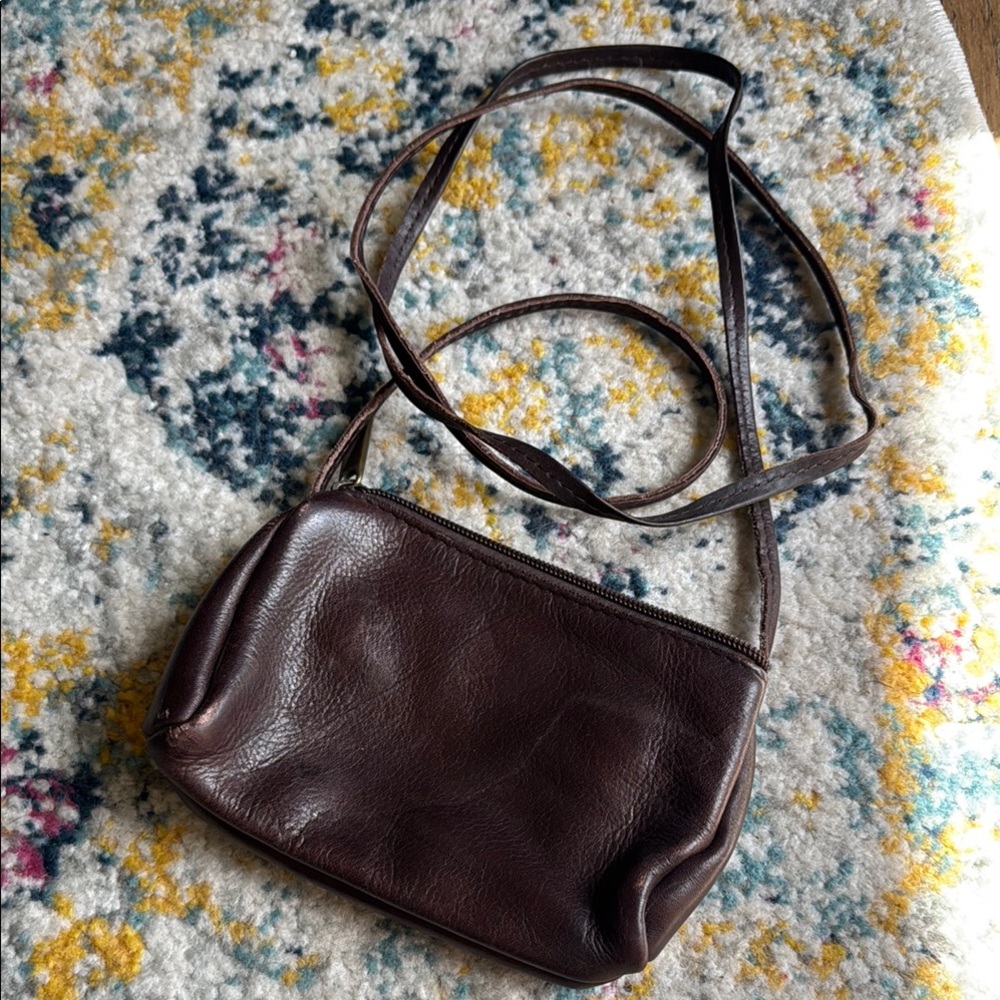 Small Brown Leather Crossbody Bag